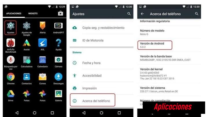 Verifica la versión de Google Android y actualice si es necesario