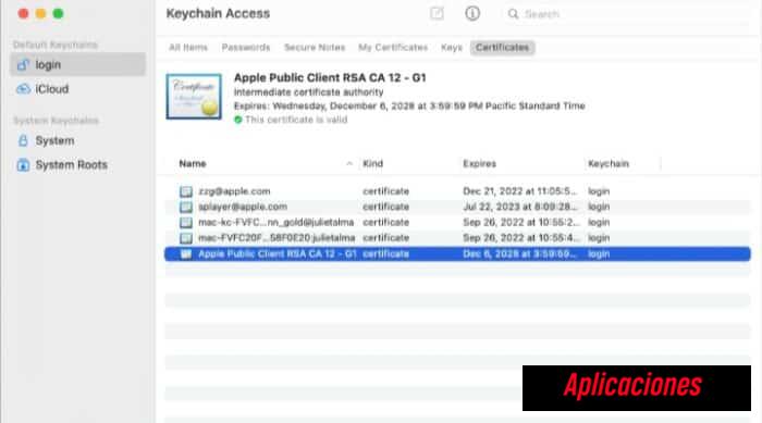 3. Apple Keychain Access