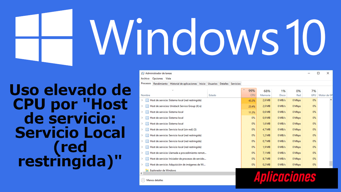 ¿Cómo solucionar el uso elevado del CPU por (Host de servicio: Sistema Local) en Windows?